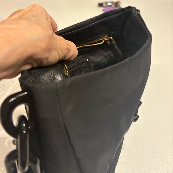 Prada black nylon Whip Pietre jewel gem shoulder bag with buckle - Picture 9 of 14